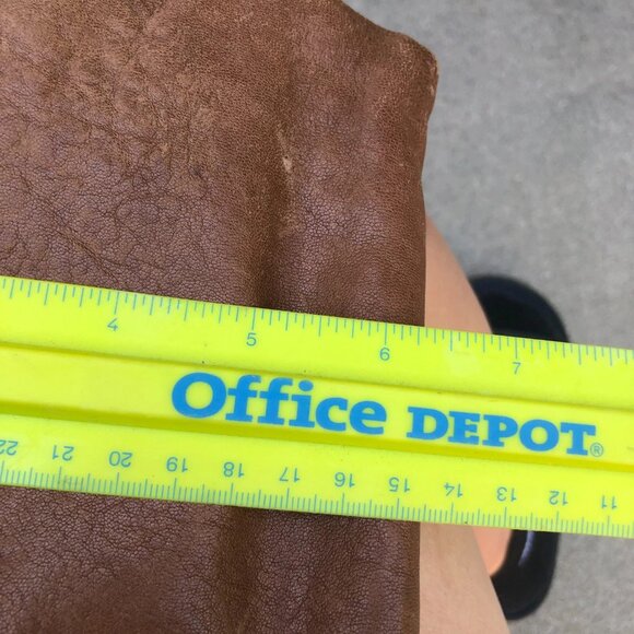 STELLA & DOT Leather Chain Crossbody Purse Brown Bag Zipper Womens - Picture 2 of 13